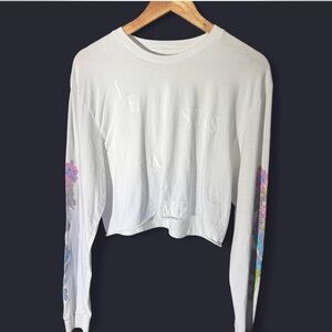 Taylor Swift Floral Sleeve Crop Top – Official Tour Merch – Rare Swiftie Tee